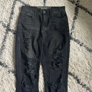 American Eagle Black Ripped Jeans